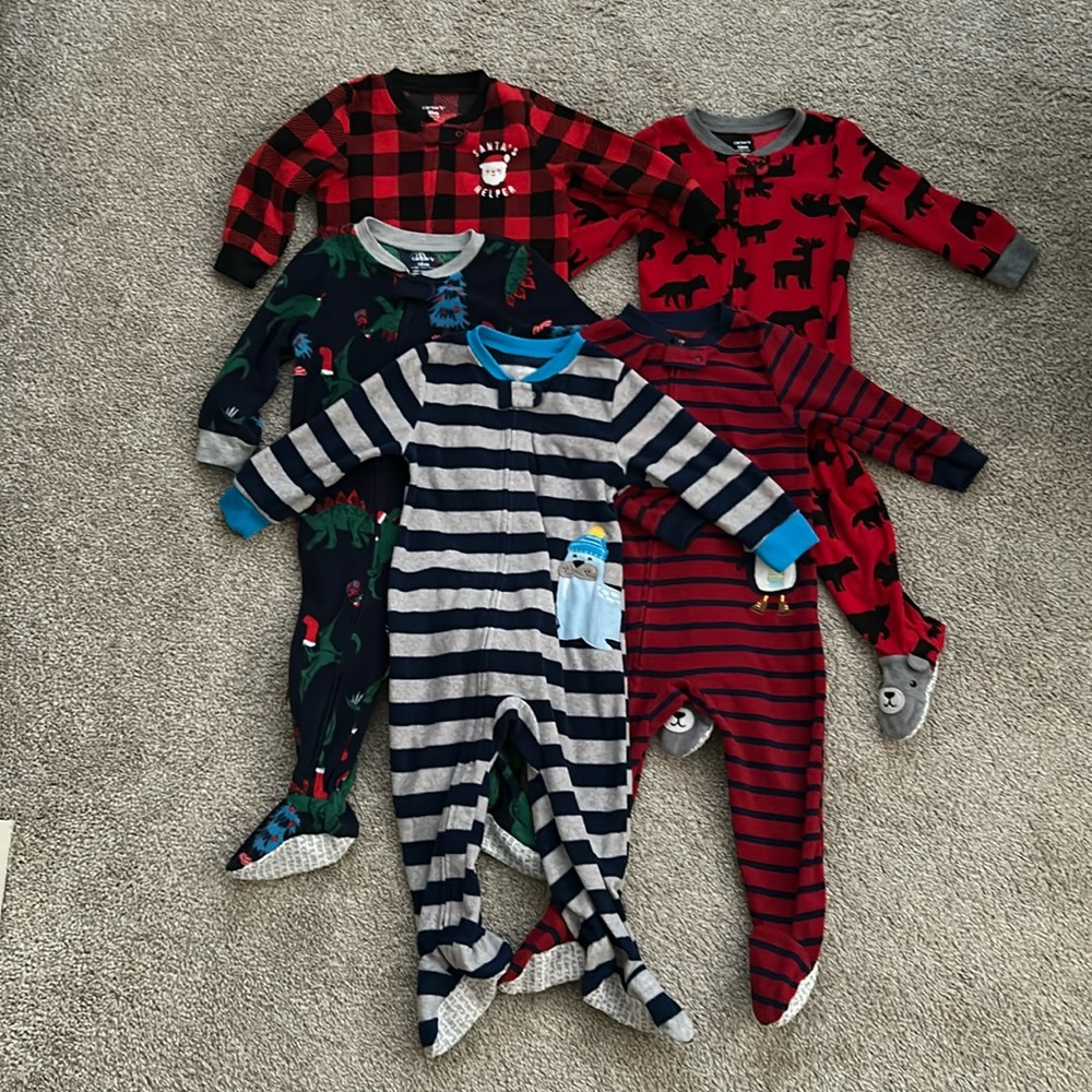 Infant Carters Fleece sleepers size 18 months. VGUC